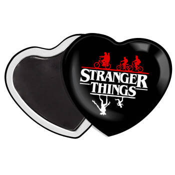 Stranger Things upside down, Μαγνητάκι καρδιά (57x52mm)