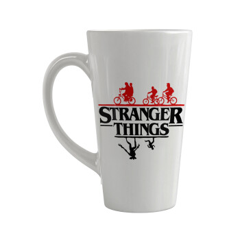 Stranger Things upside down, Κούπα κωνική Latte Μεγάλη, κεραμική, 450ml