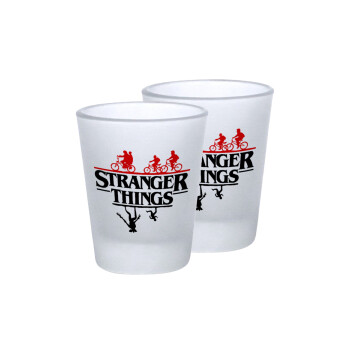 Stranger Things upside down, Σφηνοπότηρα γυάλινα 45ml του πάγου (2 τεμάχια)