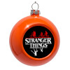 Orange Christmas tree ornament bauble 8cm