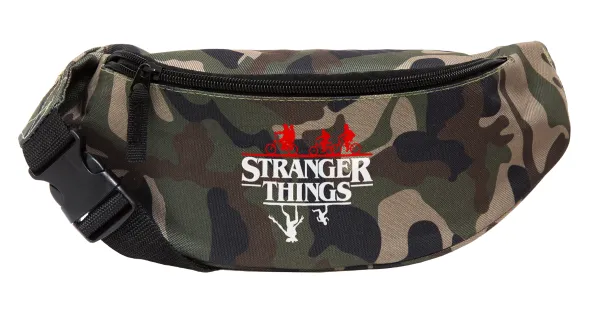 Stranger Things upside down — Unisex waist bag (banana) in Jungle camouflage color with 2 pockets