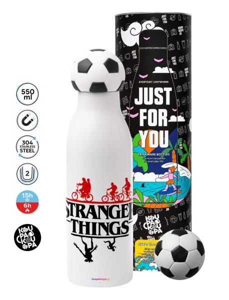 Stranger Things upside down — Soccer Metal mug thermos, double wall, 550ml