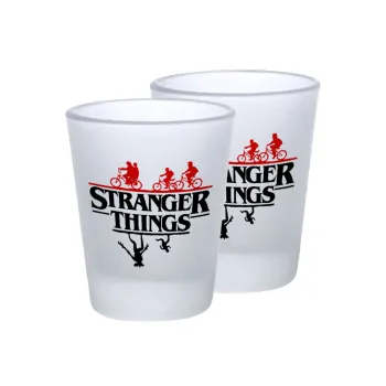 Stranger Things upside down, Σφηνοπότηρα γυάλινα 45ml του πάγου (2 τεμάχια)
