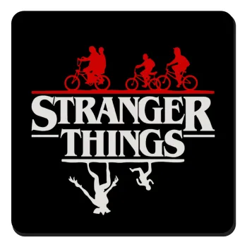 Stranger Things upside down, Τετράγωνο μαγνητάκι ξύλινο 9x9cm