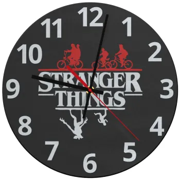 Stranger Things upside down, Ρολόι τοίχου γυάλινο (30cm)