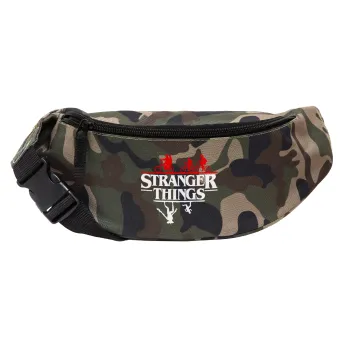 Stranger Things upside down, Unisex waist bag (banana) in Jungle camouflage color with 2 pockets