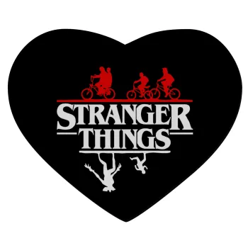 Stranger Things upside down, Mousepad heart 23x20cm