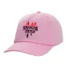 Adult Baseball Cap, 100% Cotton, PINK (COTTON, ADULT, UNISEX, ONE SIZE)
