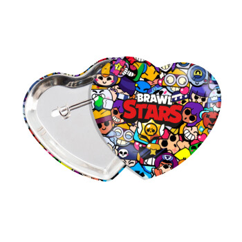 Brawl Stars characters, Κονκάρδα παραμάνα καρδιά (57x52mm)