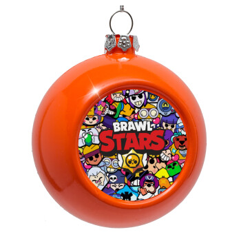 Brawl Stars characters, Orange Christmas tree ornament bauble 8cm
