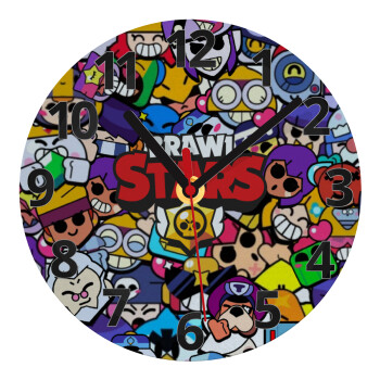 Brawl Stars characters, Ρολόι τοίχου γυάλινο (20cm)