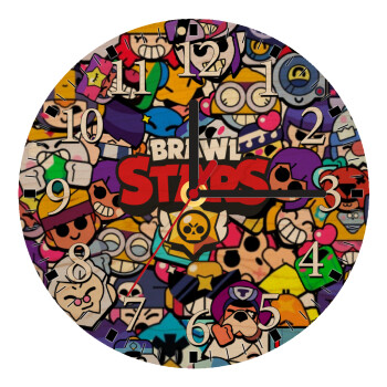 Brawl Stars characters, Ρολόι τοίχου ξύλινο plywood (20cm)