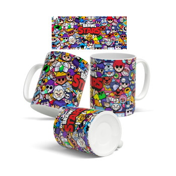 Brawl Stars characters, Ceramic coffee mug, 330ml (1pcs)