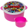 Brawl Stars characters, ΡΟΖ παιδικό δοχείο φαγητού (lunchbox) πλαστικό (BPA-FREE) Lunch Βox M16 x Π16 x Υ8cm