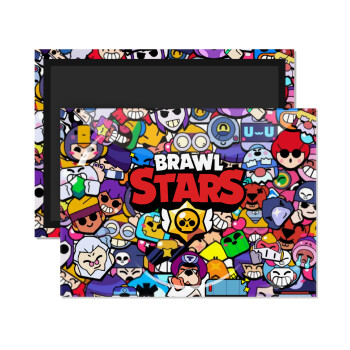 Brawl Stars characters, Ορθογώνιο μαγνητάκι ψυγείου διάστασης 9x6cm