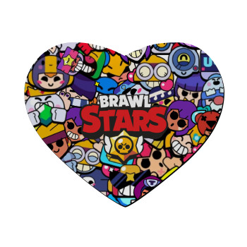 Brawl Stars characters, Mousepad καρδιά 23x20cm