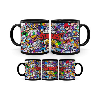 Brawl Stars characters, Κούπα Μαύρη, κεραμική, 330ml