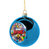 Blue Christmas tree ball ornament 8cm
