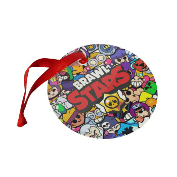 Brawl Stars characters, Christmas ornament glass 9cm