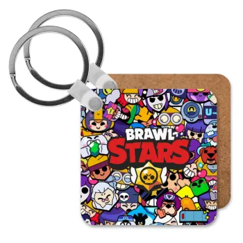 Brawl Stars characters, Μπρελόκ Ξύλινο τετράγωνο MDF