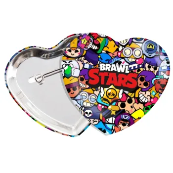 Brawl Stars characters, Κονκάρδα παραμάνα καρδιά (57x52mm)