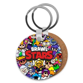 Brawl Stars characters, Μπρελόκ Ξύλινο στρογγυλό MDF Φ5cm
