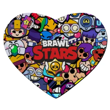 Brawl Stars characters, Mousepad καρδιά 23x20cm