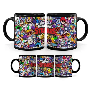 Brawl Stars characters, Κούπα Μαύρη, κεραμική, 330ml