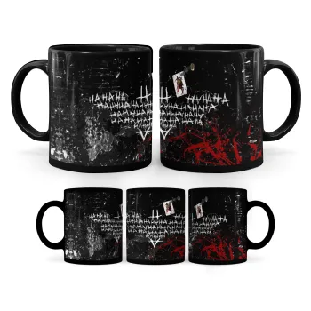 Batman hahaha, Mug black, ceramic, 330ml