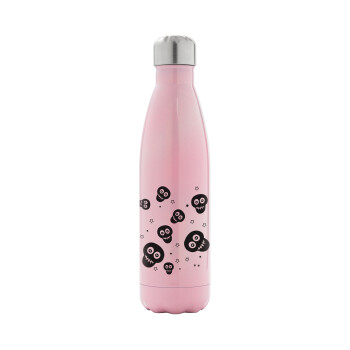 Skull avatar, Metal mug thermos Pink Iridiscent (Stainless steel), double wall, 500ml