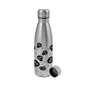 Skull avatar, Metallic water bottle, stainless steel, 750ml