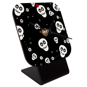 Skull avatar, Επιτραπέζιο ρολόι ξύλινο με δείκτες (10cm)