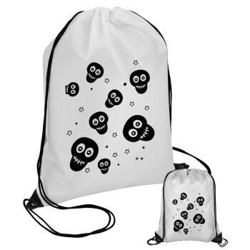 Skull avatar, Τσάντα πουγκί με μαύρα κορδόνια (1 τεμάχιο)