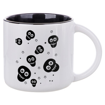 Skull avatar, Κούπα κεραμική 400ml Λευκή/Μαύρη