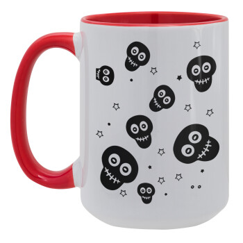 Skull avatar, Κούπα Mega 15oz, κεραμική Κόκκινη, 450ml