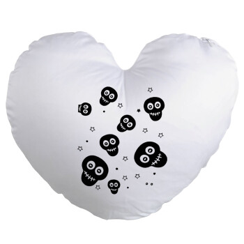 Skull avatar, Μαξιλάρι καναπέ καρδιά 40x40cm περιέχεται το  γέμισμα