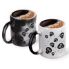Color changing magic Mug, ceramic, 330ml when adding hot liquid inside, the black colour desappears (1 pcs)