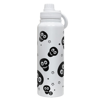 Skull avatar, 1L Stainless Steel Thermal Bottle with Phone Holder & Double Wall Insulation