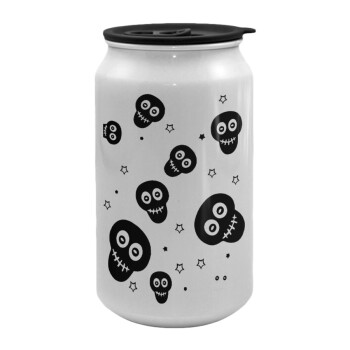 Skull avatar, Κούπα ταξιδιού μεταλλική με καπάκι (tin-can) 500ml
