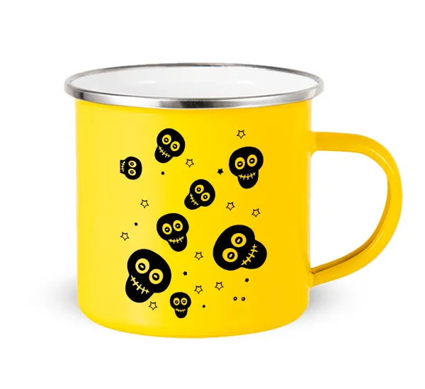 Skull avatar — Yellow Enamel Metallic Cup 360ml
