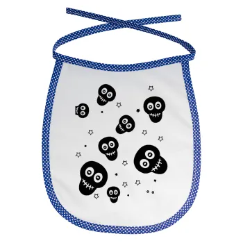 Skull avatar, Σαλιάρα μωρού αλέκιαστη με κορδόνι Μπλε