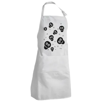 Skull avatar, Adult Chef Apron (with sliders and 2 pockets)