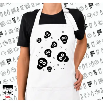 Skull avatar, Ποδιά μακριά Σεφ ολόσωμη με τσέπες white (ΕΝΗΛΙΚΩΝ)