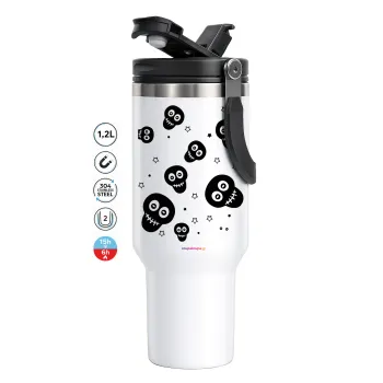 Skull avatar, Mega Tumbler με καπάκι, διπλού τοιχώματος (θερμό) 1,2L
