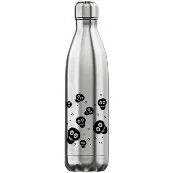 Skull avatar, Inox (Stainless steel) hot metal mug, double wall, 750ml