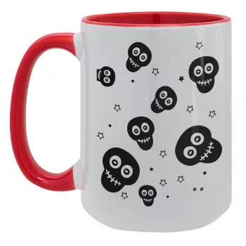 Skull avatar, Κούπα Mega 15oz, κεραμική Κόκκινη, 450ml