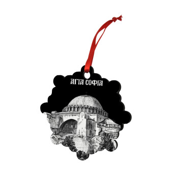Αγία Σοφιά, Christmas ornament snowflake wooden 7.5cm