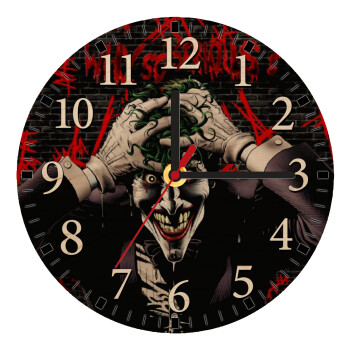 Joker Why so serious?, Ρολόι τοίχου ξύλινο plywood (20cm)