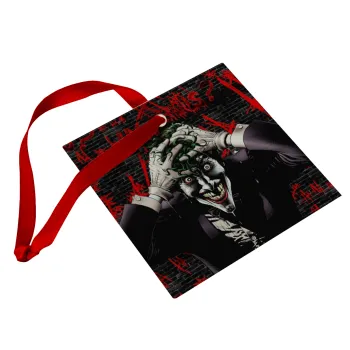 Joker Why so serious?, Christmas ornament, glass square ornament 9x9cm