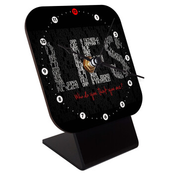 LIES Who Do You Think You Are?, Quartz Wooden table clock with hands (10cm)